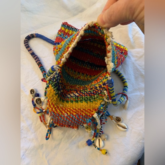 Colorful Unique African Beaded Handmade Shoulder Bag - Picture 5 of 9